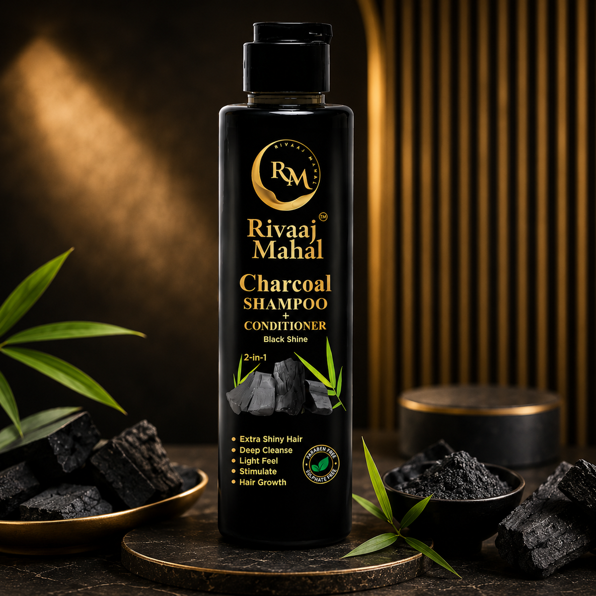 Rivaaj Mahal Charcoal Shampoo + Herbal Hair Oil Combo | Hair Care Duo